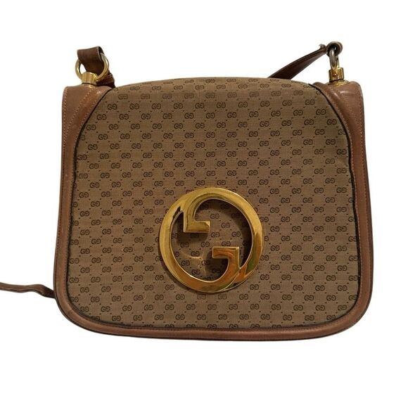 Gucci Brown and Gold Blondie Shoulder Bag with Signature Monogram - Picture 3 of 11